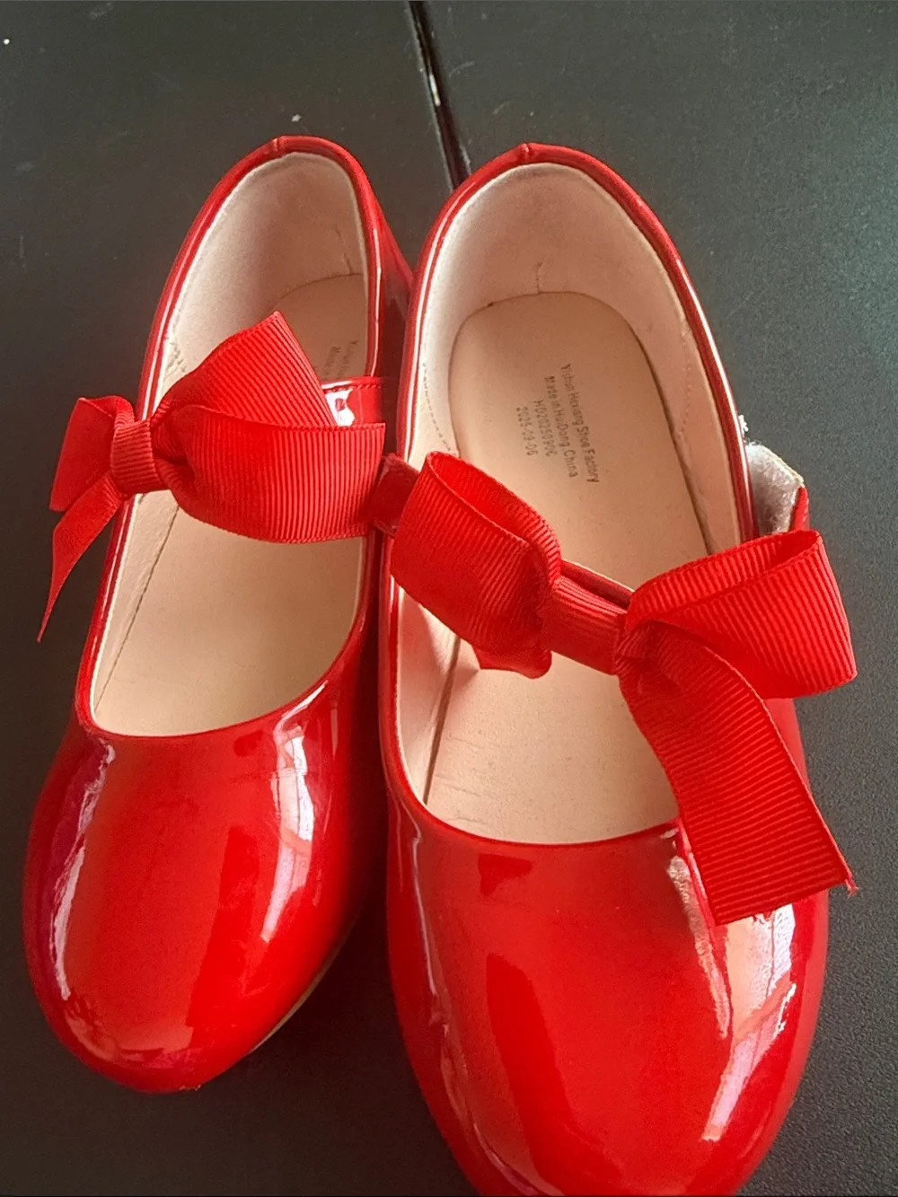 Girls' Red Patent Bow Mary Jane Kids Shoes